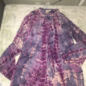 Purple tie dye dress
